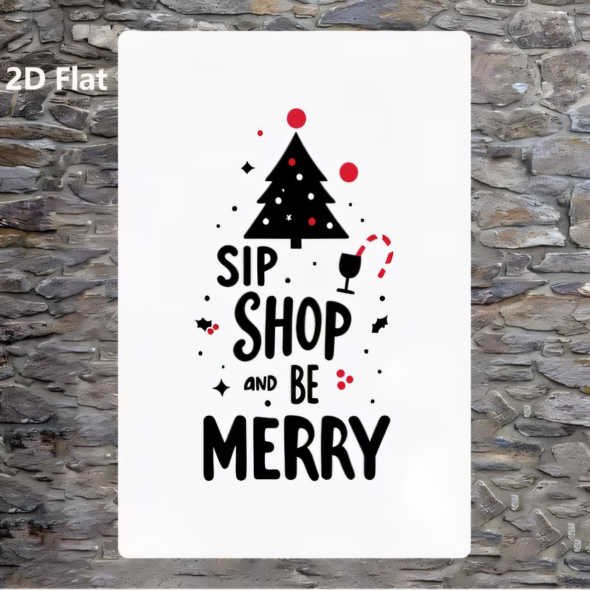 Beer And Wine Quote - Tinbord Sip Shop And Be Merry
