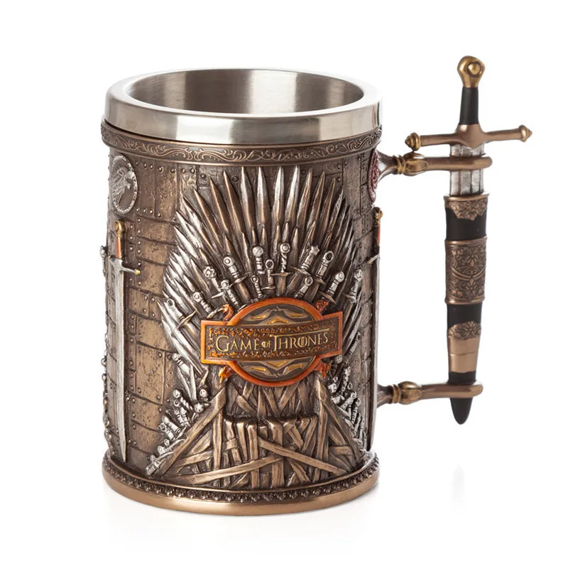 Wine Beer Whiskey Song - Vikingmok Vintage Koffiekop Roestvrijstalen Harsbier Een