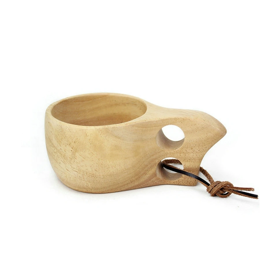 Wine Beer Coffee Drink - Handgemaakte natuurlijke massief houten theekop Houten