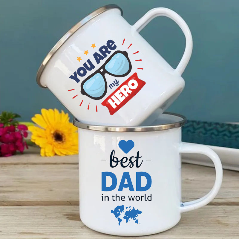 Wine Beer Coffee Drink - Jij Bent Mijn Held Print Emaille