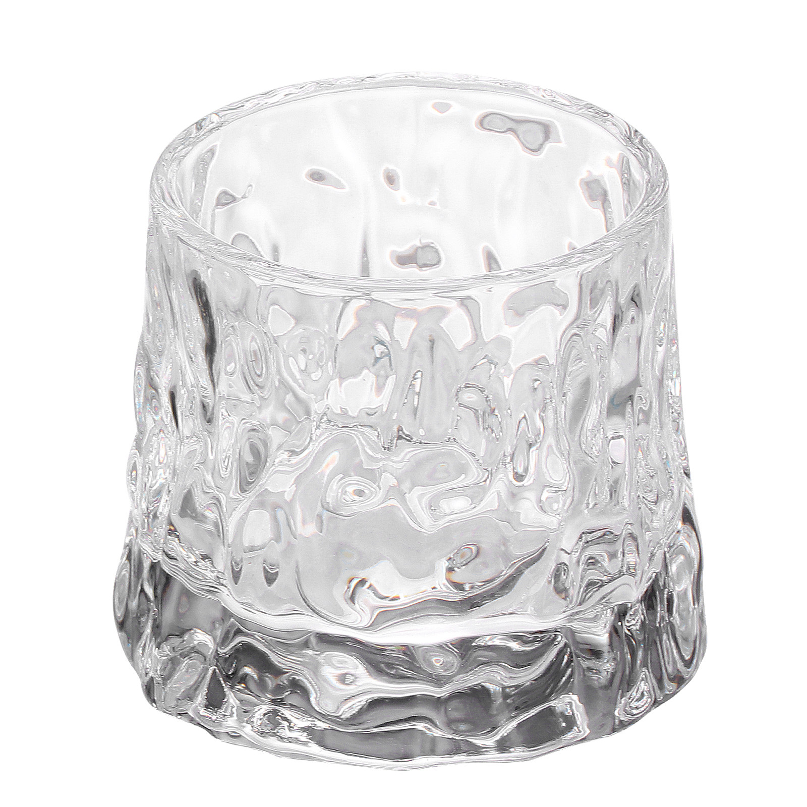 Wine Beer Bar - 1 Stuks Gehamerde Wijnbeker Premium Dikke