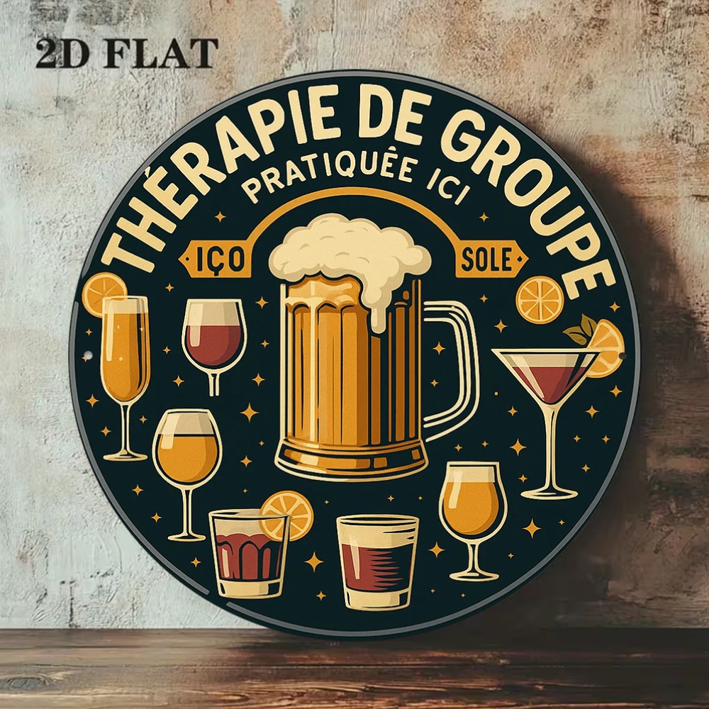 2D Platte Ronde Vintage Metale - Beer And Wine Quote recensie en prijs