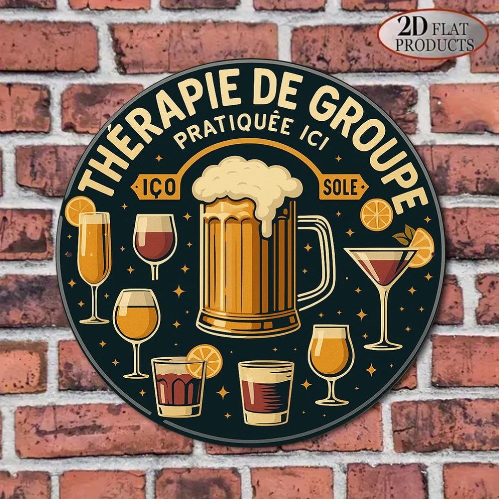 2D Platte Ronde Vintage Metale - Beer And Wine Quote recensie en prijs