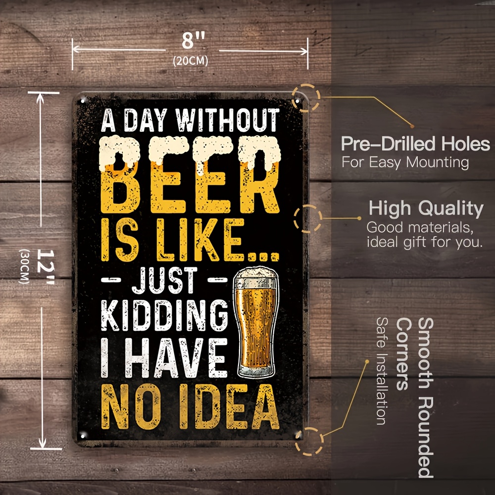 1 Stuk Vintage 2D Platte Grapp - Beer And Wine Quote recensie en prijs