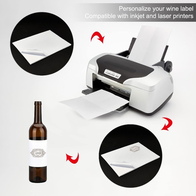 20 Vellen/100 Stuks Blanco Wij - Wine Bottle Size recensie en prijs