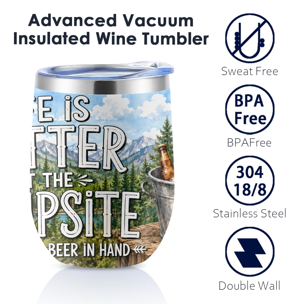 Grappige Camping Bier Citaat V - Beer And Wine Quote recensie en prijs