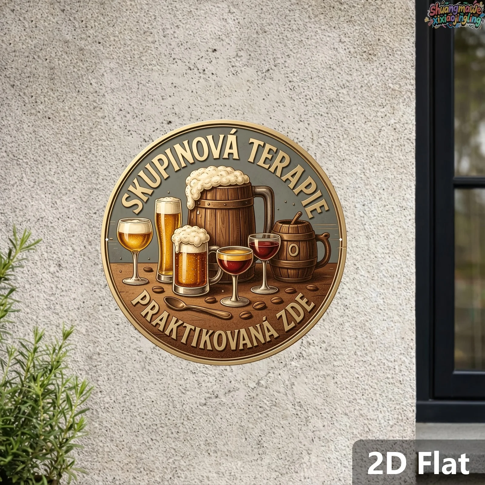 2D houten borden met humoristi - Beer And Wine Quote recensie en prijs
