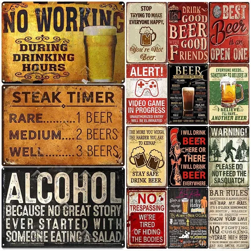 Bar Pub Teken Decor Grappige C - Beer And Wine Quote recensie en prijs
