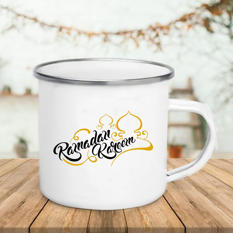 Happy Eid Moon Gedrukt Creatie - Wine Beer Coffee Drink recensie en prijs